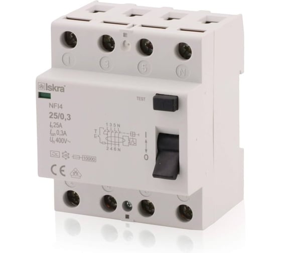 Устройство защитного отключения УЗО Mean Well Iskra NFI4-250,3 00237493 1