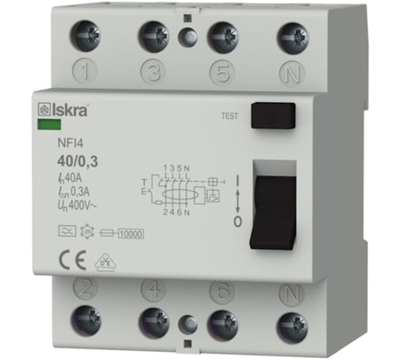 Устройство защитного отключения УЗО Mean Well Iskra NFI4-400,3 00237496 1