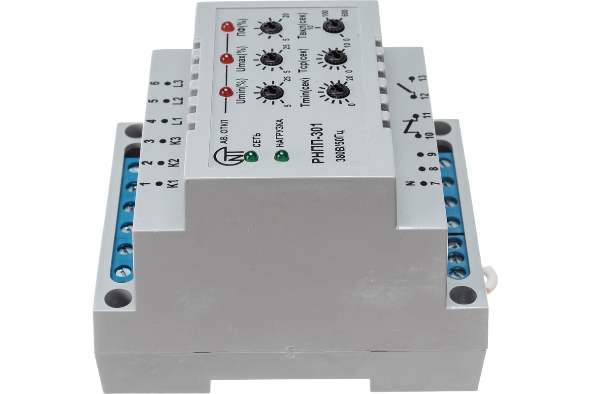 РНПП 3-х фазные реле контроля напряжения, последовательности и перекоса фаз | Скан Лайтс +
