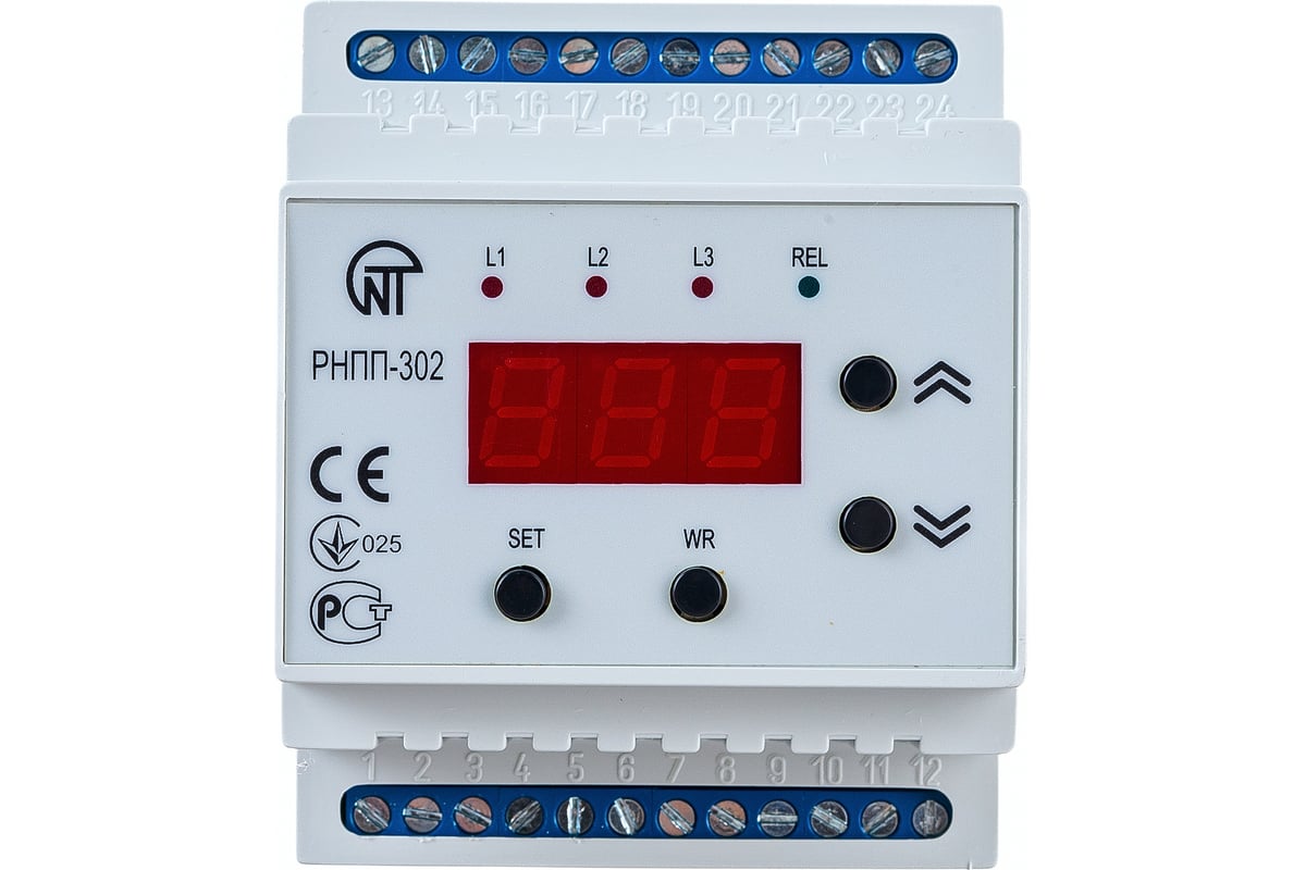 Реле напряжения, перекоса и последовательности фаз Новатек-Электро РНПП-302  3425600302 - выгодная цена, отзывы, характеристики, фото - купить в Москве  и РФ