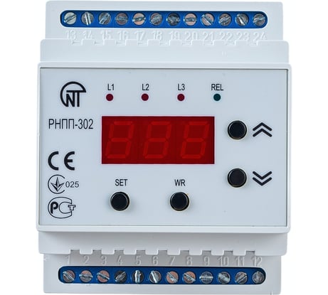 Реле напряжения, перекоса и последовательности фаз Новатек-Электро РНПП-302 3425600302