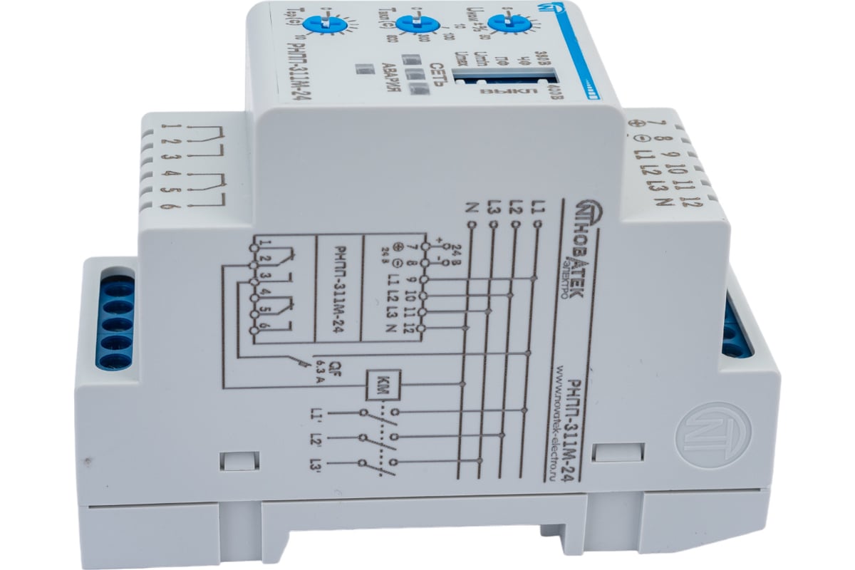 Реле напряжения, перекоса и последовательности фаз Новатек-Электро РНПП-311М-24V - Товар на картинке можно купить.