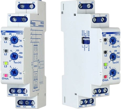 Реле напряжения, перекоса и последовательности фаз Новатек-Электро РНПП-312 3425600312
