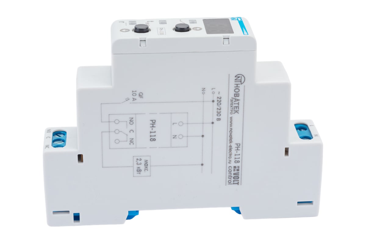 Реле напряжения Новатек-Электро РН-118 3425600118 - выгодная цена, отзывы,  характеристики, фото - купить в Москве и РФ