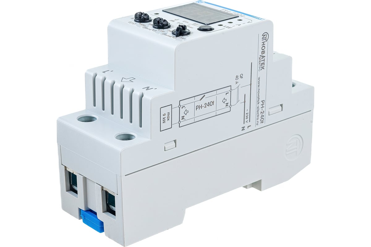 Реле контроля напряжения рн 263т. Новатек-электро РН-263т. Новатек-электро РН-260т. РН-263т. Реле напряжения с термозащитой 1ф 63а РН-263т (2мод) Новатек-электро.