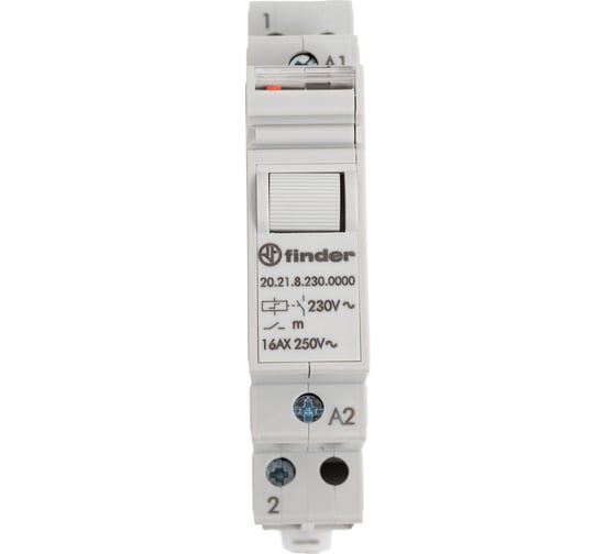 Модульное импульсное реле Finder 1НО контакт 16А 230В AC 202182300000