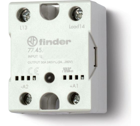 Твердотельное реле Finder выход 40а; 24…240в ас; питание 230в Ac функц "включ.при пересеч, 774582308250 1
