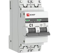 Автоматический выключатель EKF 2P 1А C 6кА ВА 47-63 DC PROxima mcb4763-DC-2-01C-pro