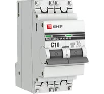Автоматический выключатель EKF 2P 10А C 6кА ВА 47-63 DC PROxima mcb4763-DC-2-10C-pro
