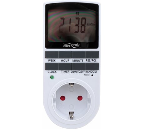 Электрический таймер Energenie LCD-дисплей 2,3″, белый EG-SST-01