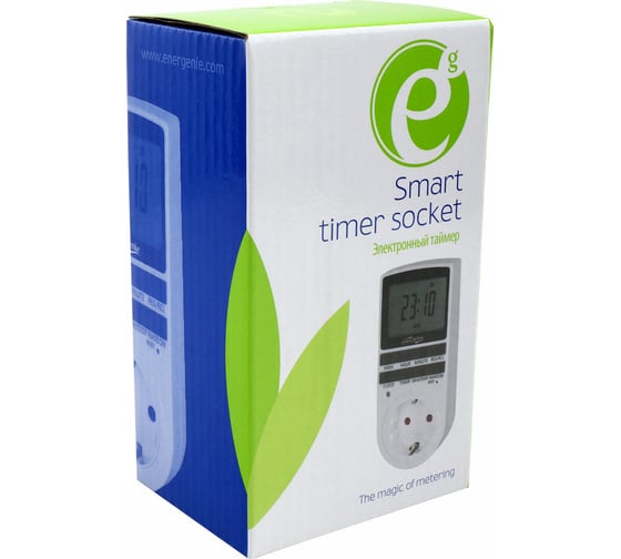 Электрический таймер Energenie LCD-дисплей 2,3″, белый EG-SST-01