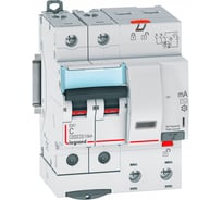 Автоматический выключатель дифференциального тока Legrand DX³ 6000 - 10 кА - тип характеристики С - 2П - 230 В~ - 25 А - тип AС - 300 мА - 4 модуля 411174