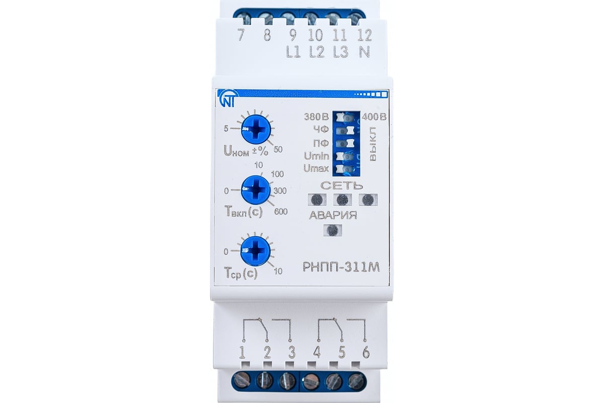 Реле напряжения НовАтек-Электро перекоса и последовательности фаз РНПП-311М  3425601311 - выгодная цена, отзывы, характеристики, фото - купить в Москве  и РФ