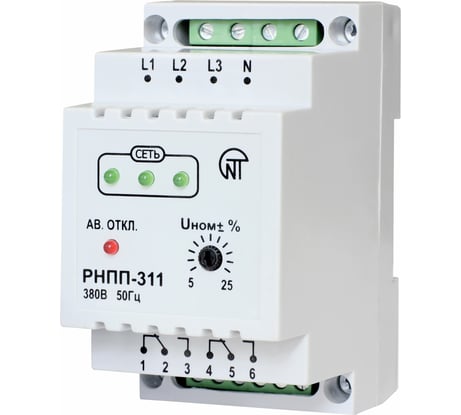 Реле напряжения, перекоса и последовательности фаз Новатек-Электро РНПП-311 3425600311