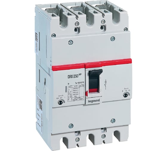 Автоматический выключатель Legrand DRX 250 HP TM Рег 4П 125A 25кА 669029 1