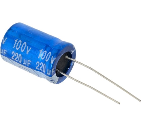 Конденсатор электролитический JB Capacitors 10шт. 220мкФ, 100В, -55/105C, 13x21 / P:5 мм, JRB2A221M05001300210000BST-69 (10) 1