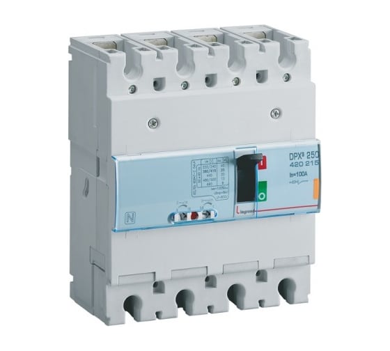 Автоматический выключатель Legrand DPX³ 250, термомагнитный расцепитель, 36 кА, 400 В~, 4П, 100 А 420245 1