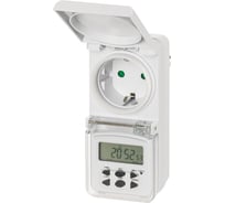 Розеточный таймер TDM ELECTRIC ТРЭ-02-1 мин/7дн-10on/off-8А-IP44 недельный, защита от влаги SQ1506-0005