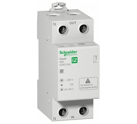 Реле напряжения Systeme Electric Easy9 1П+Н 40А, 230В, 50 Гц EZ9C1240