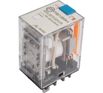 Миниатюрное силовое реле Релеон 2 CO контакта 10А;= 24В DC; блокируемая кнопка проверки, RP532902405