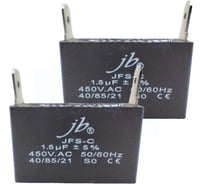 Конденсатор пусковой JB Capacitors (2шт.) 1.5мкФ, 450В, 36х12х22, JFS-C (CBB61) (клеммы), JFSCA6155J000000B-166 (2)