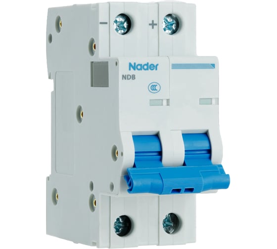 Модульный автоматический выключатель Nader NDB2T-63D16/2P 112500114 1