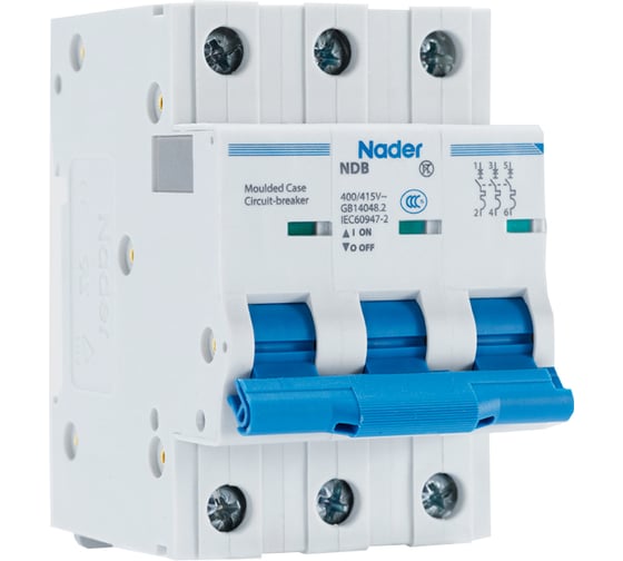Модульный автоматический выключатель Nader NDB1-125C80/3P 111700013 1