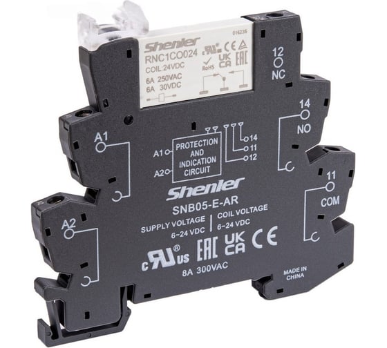 Реле Shenler 1C 24V DC с колодкой RNC1CO024+SNB05-E-AR 1