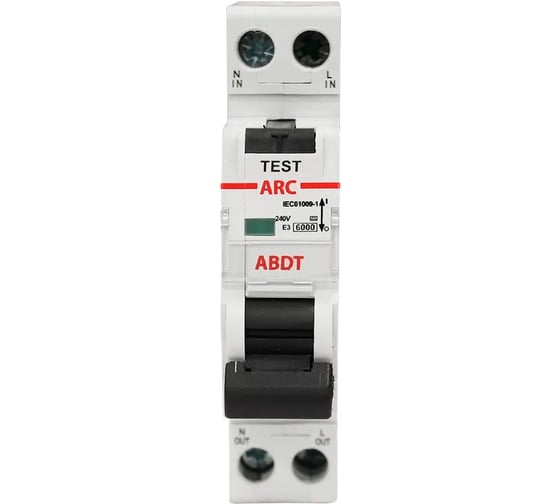 Дифференциальный автоматический выключатель AKEL АВДТ-ARC-1P+N-C16-30mA-ТипA 1P+N/16A/C/A/230VAC/30mA/6kA 400941 1