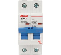 Выключатель автоматический AKEL ВА47-MCB-L-AKSOL-2P-B4-AC 2P/4A/B/15kA 502204