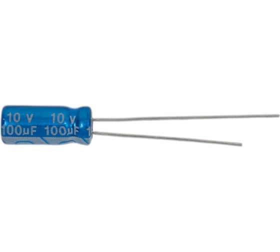 Конденсатор электролитический JB Capacitors (25шт.) 100мкФ, 10В, 105C, 5x11 / P:2 мм, (Low Imp), , JRC1A101M02000500110000B-273 (25) 1