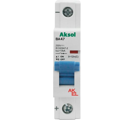 Выключатель автоматический Akel ВА47-MCB-H-AKSOL-1P-C4-DC 1P/4A/С/10kA 493104 1