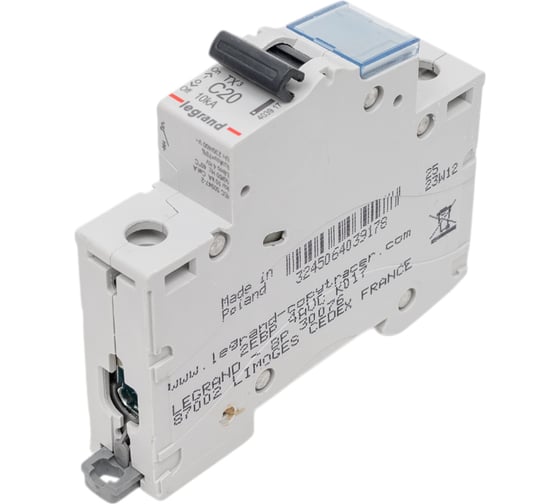 Автоматический выключатель Legrand TX3 6000 - 10 кА - тип C - 1П - 20 А - 1 модуль 403917 1