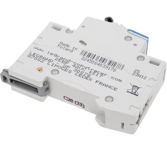 Автоматический выключатель Legrand TX3 6000 - 10 кА - тип C - 1П - 20 А - 1 модуль 403917