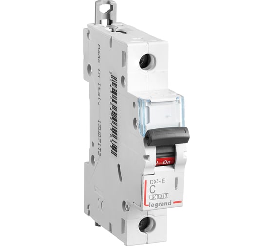 Автоматический выключатель Legrand DX3-E 6000 - 6 кА - тип C - 1П - 1 А - 1 модуль 407256