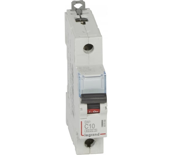 Автоматический выключатель Legrand DX3 6000 - 10 кА - тип C - 1П - 10 А - 1 модуль 407668 1