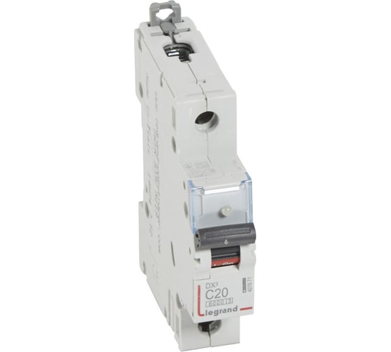Автоматический выключатель Legrand DX3 6000 - 10 кА - тип C - 1П - 20 А - 1 модуль 407671