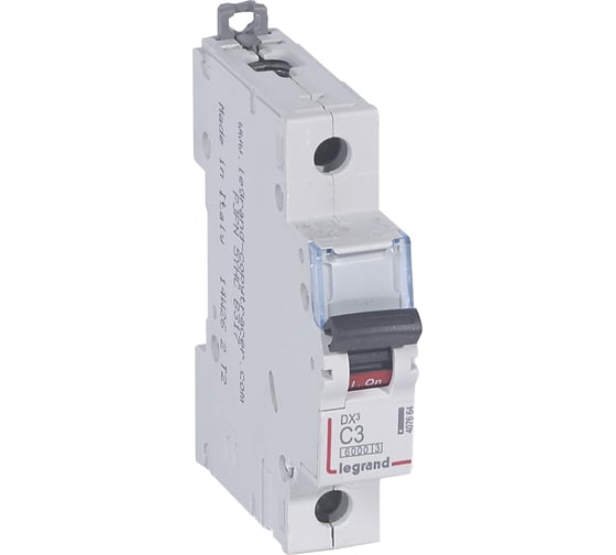 Автоматический выключатель Legrand DX3 6000 - 10 кА - тип C - 1П - 3 А - 1 модуль 407664 1