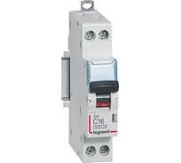 Автоматический выключатель Legrand DX3 6000 - 10 кА - тип C - 1П+Н - 16 А - 1 модуль 407742
