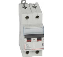 Автоматический выключатель Legrand DX3 6000 - 10 кА - тип C - 2П - 6 А - 2 модуля 407796
