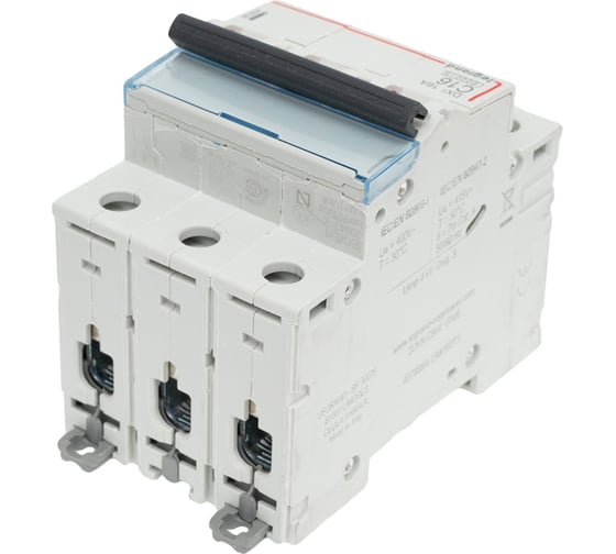 Автоматический выключатель Legrand DX3 6000 - 10 кА - тип C - 3П - 16 А - 3 модуля 407859