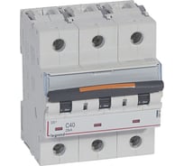 Автоматический выключатель Legrand DX3 - 25 кА - тип С - 3П - 40 А - 4,5 модуля 409785