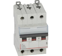 Автоматический выключатель Legrand DX3 10000 - 16 кА - тип С - 3П - 63 А - 3 модуля 409260