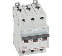 Автоматический выключатель Legrand DX3 6000 - 10 кА - тип D - 3П - 63 А - 3 модуля 408095