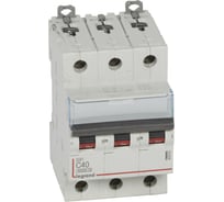 Автоматический выключатель Legrand DX3 6000 - 10 кА - тип C - 3П - 40 А - 3 модуля 407863
