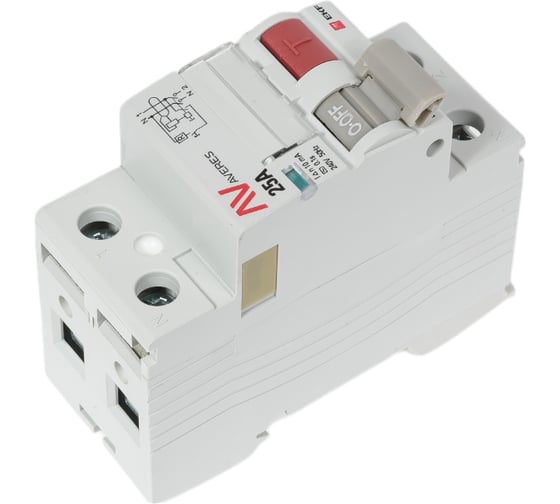 Устройство защитного отключения EKF DV 2P 25А/ 10мА AC AVERES rccb-2-25-10-ac-av