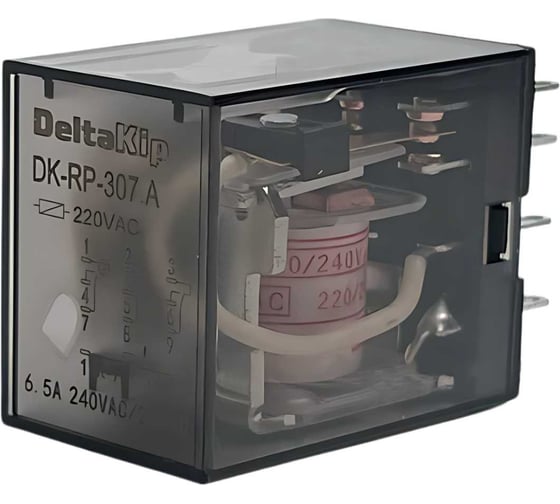 Промежуточное реле DELTAKIP DeltaKip серии DK-RP (307.A, 3 контакта, 220V AC, 6,5A) 10шт DK-K0000083_10 1