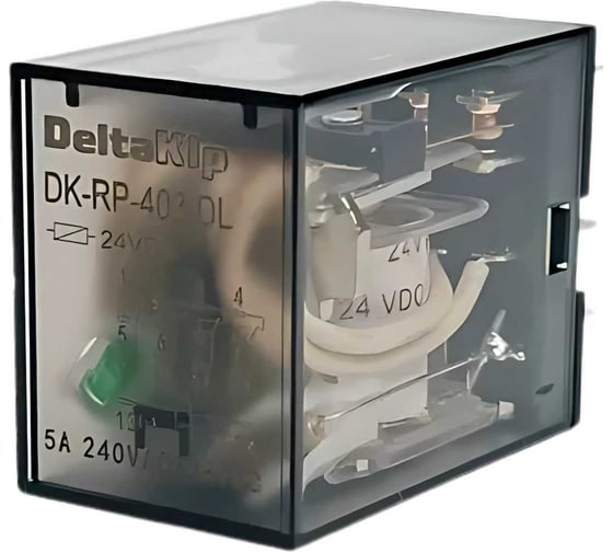 Промежуточное реле DELTAKIP DeltaKip серии DK-RP (403.DL, 4 контакта, 24V DC) DK-K0000099 1