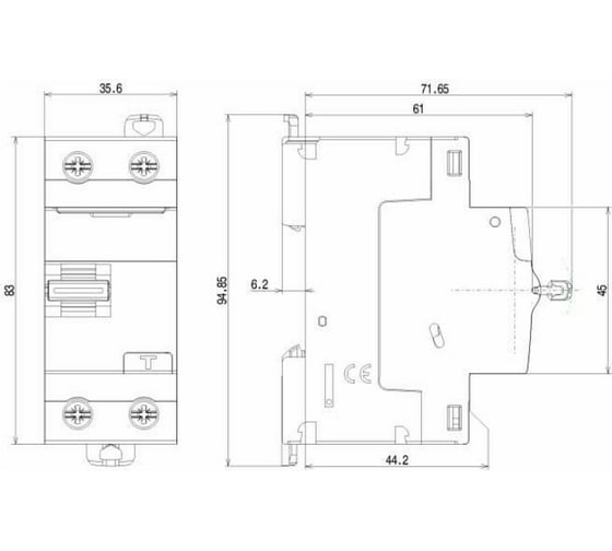 Выключатель дифференциального тока Legrand DX3ID 2П 16 А тип A 10 мА 2 модуля 411550
