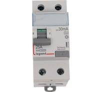 Выключатель дифференциального тока Legrand DX3ID 2П 25 А тип A 30 мА 2 модуля 411554